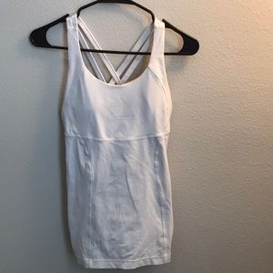 lululemon athletica Tops - Lululemon energy bra tank top white 6 lululemon athletica Tops - Lululemon energy bra tank top white 6